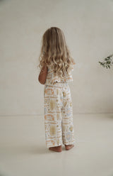 AMORETTE RIC RAC CROP & PANT SET