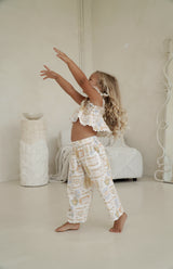 AMORETTE RIC RAC CROP & PANT SET