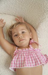 PICNIC CROP - PINK GINGHAM