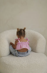 PICNIC CROP - PINK GINGHAM