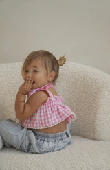 PICNIC CROP - PINK GINGHAM