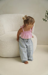 PICNIC CROP - PINK GINGHAM