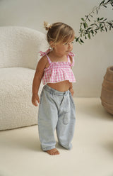 PICNIC CROP - PINK GINGHAM