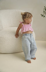 PICNIC CROP - PINK GINGHAM