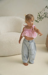 PICNIC CROP - PINK GINGHAM