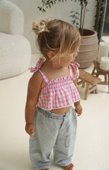 PICNIC CROP - PINK GINGHAM