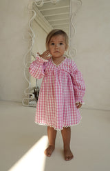 LOLLY DRESS - PINK GINGHAM