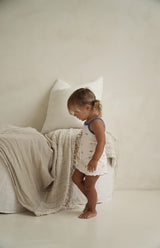 BELLE FLEUR RIBBED DRESS - BLUSH