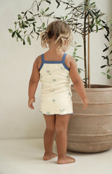 BELLE FLEUR RIBBED DRESS - LEMON