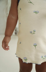 BELLE FLEUR RIBBED DRESS - LEMON