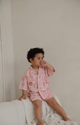 SEA IS CALLING SHORTS - PINK/RED