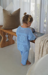 FLORA CROCHET PANT - AZURE