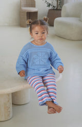 RIBBED KNIT FLARES - ELSIE STRIPE