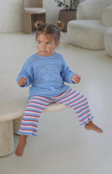 RIBBED KNIT FLARES - ELSIE STRIPE