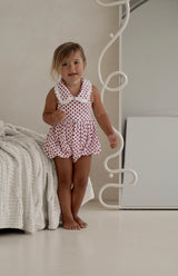 ROSIE ROMPER - CHERRY POLKA