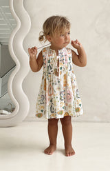 MEDITESSA PLEAT FRONT TIE DRESS