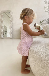 SUKI CROCHET DRESS - PINK
