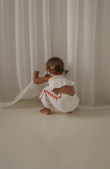 LOVE HEART TIE CROP & PANT SET