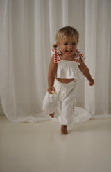 LOVE HEART TIE CROP & PANT SET