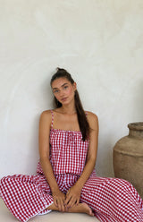 PICNIC PANT - MAMA - CHERRY GINGHAM