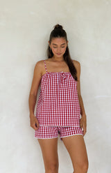 PICNIC SHORTS - MAMA - CHERRY GINGHAM