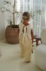 ROSALIE KNIT RIBBON TOP - CREAM