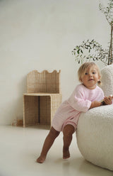 AVA CROCHET ROMPER - PINK