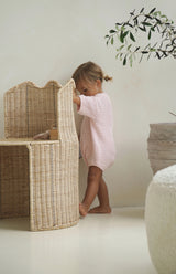 AVA CROCHET ROMPER - PINK