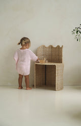 AVA CROCHET ROMPER - PINK