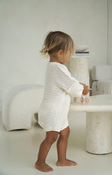 AVA CROCHET ROMPER - CREAM