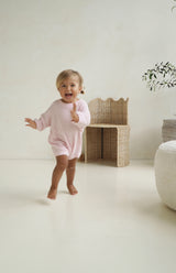 AVA CROCHET ROMPER - PINK