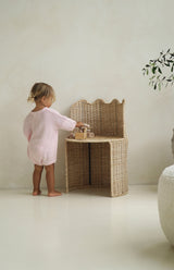 AVA CROCHET ROMPER - PINK