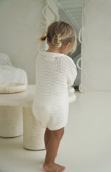 AVA CROCHET ROMPER - CREAM
