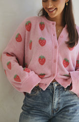 STRAWBERRY CARDIGAN - MAMA