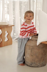 LOLA TOP - POPPY STRIPE