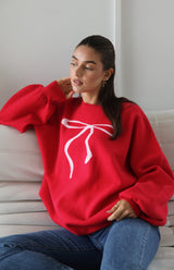 MAMA BOW ME OVER KNIT - RED