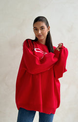 MAMA BOW ME OVER KNIT - RED