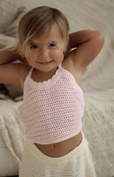 SYLVIE CROCHET TOP - PINK