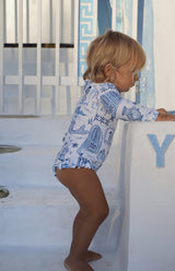 SANTORINI BACK ZIP SWIMSUIT - MINI