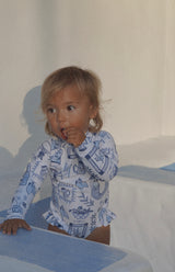 SANTORINI BACK ZIP SWIMSUIT - MINI