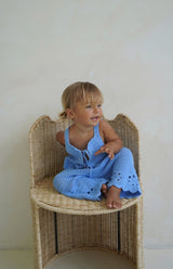 AVA CROCHET TOP - AZURE