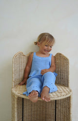 AVA CROCHET TOP - AZURE