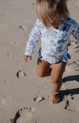 SANTORINI BACK ZIP SWIMSUIT - MINI