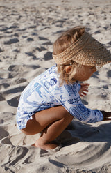 SANTORINI BACK ZIP SWIMSUIT - MINI