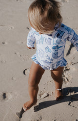 SANTORINI BACK ZIP SWIMSUIT - MINI