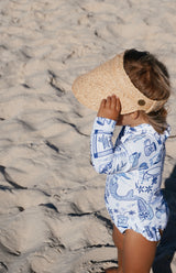 SANTORINI BACK ZIP SWIMSUIT - MINI