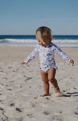 SANTORINI BACK ZIP SWIMSUIT - MINI