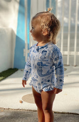 SANTORINI FRONT ZIP SWIMSUIT - MINI