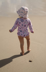 PINK AMORETTE BACK ZIP SWIMSUIT - MINI