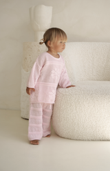 INDIA TIE BACK CROCHET TOP - PINK